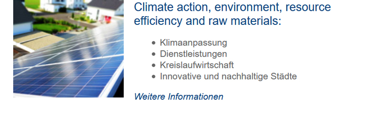Climate action, environment, resource efficiency and raw materials